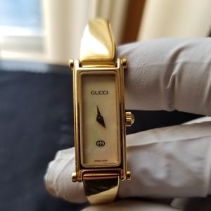 Gucci 1500L gold plated mother of pearl